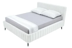 Łóżko ze stelażem krem MAGGIE FULL 140x200 cm