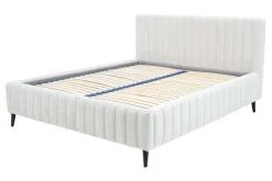 Łóżko ze stelażem krem MAGGIE FULL 140x200 cm