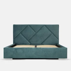 Łóżka Tapicerowane|Łóżka|inny Łóżko ze stelażem niebieskie ORLENA 140x200 cm