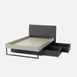 Łóżka|Łóżka|inny Łóżko ze stelażem zielone SERGIO 120x200 cm