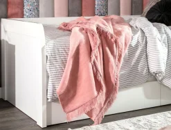 Koce I Narzuty| Koc bawełniano-akrylowy RÓŻOWY 150x200 cm