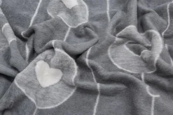 Koce I Narzuty| Koc bawełniano-akrylowy w serca 150x200 cm