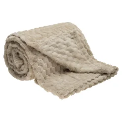 Koce I Narzuty| Koc beżowy SQUADRO 150x200 cm