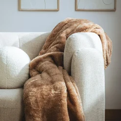 Koce I Narzuty|Estetica Koc do salonu jasnobrązowy ORSO 150x200 cm