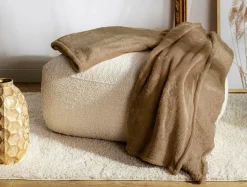 Koce I Narzuty|Estetica Koc do salonu jasnobrązowy ORSO 150x200 cm