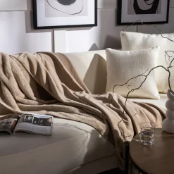 Koce I Narzuty|inny Koc dwustronny beżowy ELLEN 150x200 cm