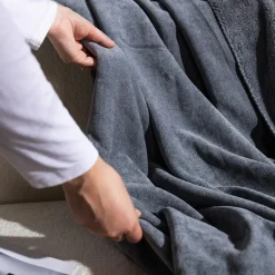 inny Koc dwustronny szaroniebieski ELLEN 150x200 cm