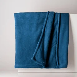 Koce I Narzuty| Koc granatowy CORAL 130x160 cm