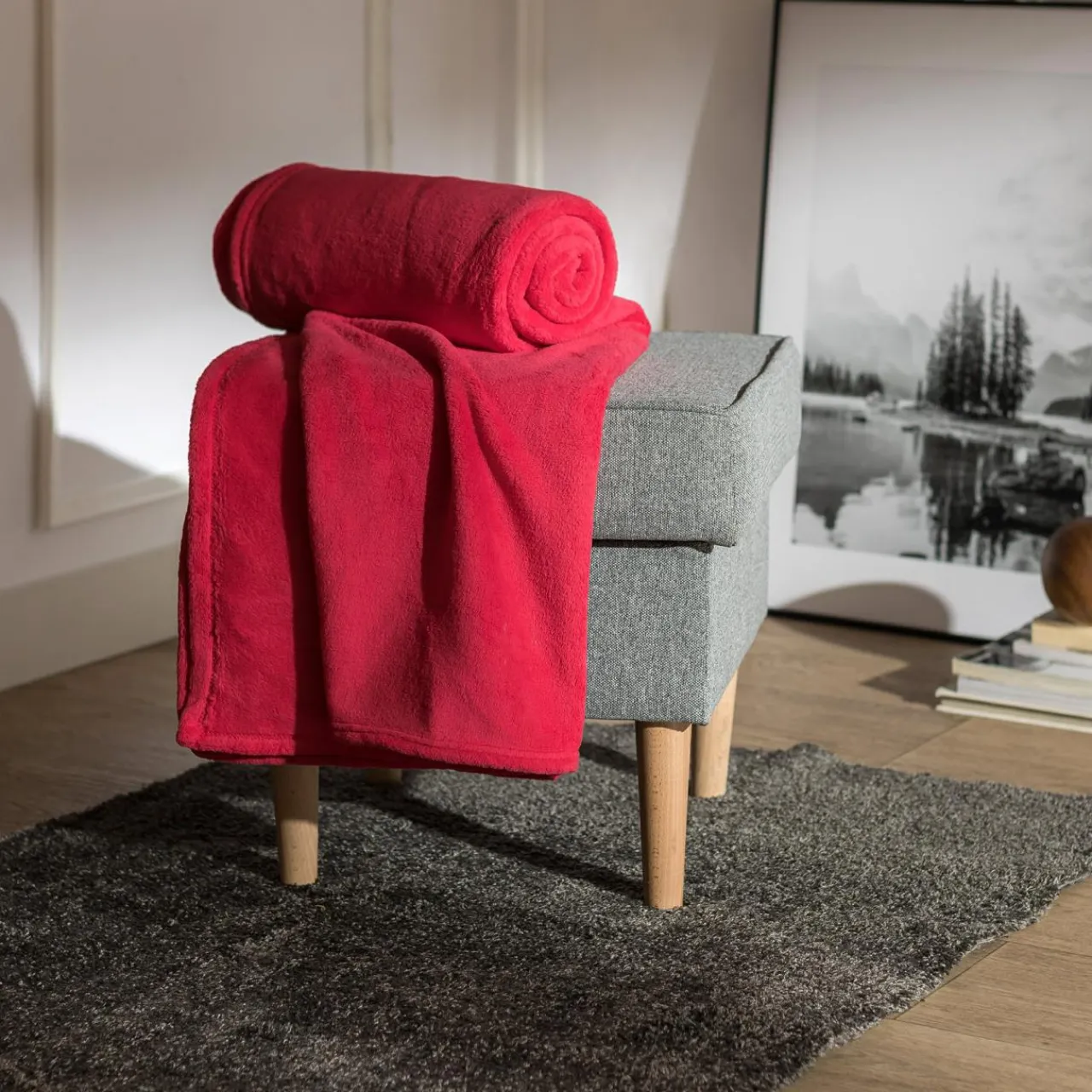 Koce I Narzuty|inny Koc malinowy CORAL 130x160 cm