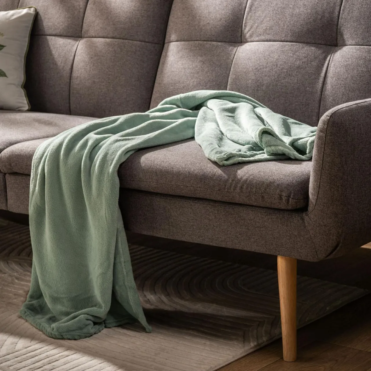 Koce I Narzuty|inny Koc miętowy CORAL 130x160 cm