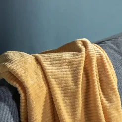 Koce I Narzuty|inny Koc musztardowy RENEE 130x160 cm