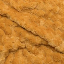 Koc musztardowy SQUADRO 150x200 cm