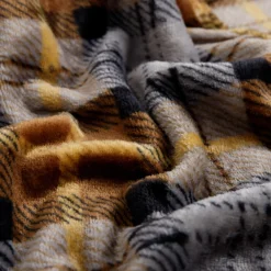 Koce I Narzuty|inny Koc w kratę brązowy CODIE 130x160 cm