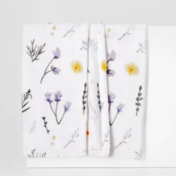 inny Koc w kwiaty kremowy CODIE 130x160 cm