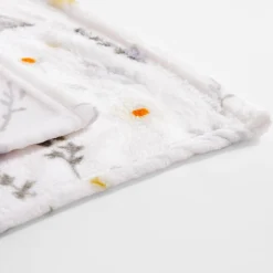 inny Koc w kwiaty kremowy CODIE 130x160 cm