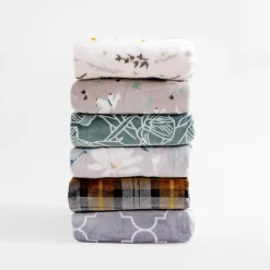 inny Koc w kwiaty kremowy CODIE 130x160 cm