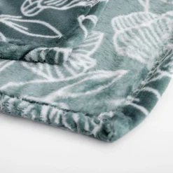 inny Koc w kwiaty turkusowy CODIE 130x160 cm