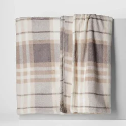 Estetica Koc w szkocką kratę beżowy TYLOR 150x200 cm