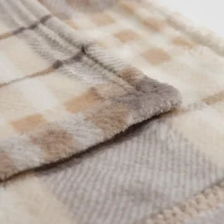 Estetica Koc w szkocką kratę beżowy TYLOR 150x200 cm