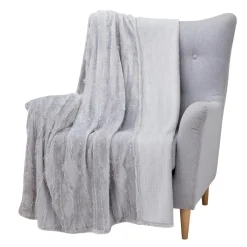 Estetica Koc z frędzlami jasnoszary ASHA 130x160 cm