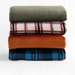 inny Koc z sherpą pomarańczowy DOLLY 150x200 cm