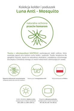 Kołdra letnia LUNA ANTI-MOSQUITO 160x200 cm