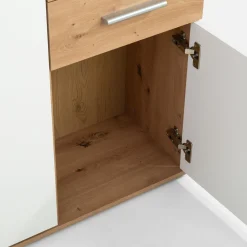 Komody|FORTE Komoda 3 - drzwiowa z szufladami IKOLI biała