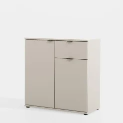 Komody|FORTE Komoda 2- drzwiowa z szufladą GANYMEDE jasny beż