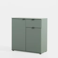 FORTE Komoda 2- drzwiowa z szufladą GANYMEDE szałwia