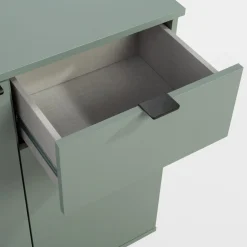 FORTE Komoda 2- drzwiowa z szufladą GANYMEDE szałwia