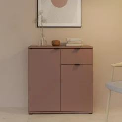 Komody|FORTE Komoda 2- drzwiowa z szufladą GANYMEDE ceglasty