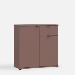 Komody|FORTE Komoda 2- drzwiowa z szufladą GANYMEDE ceglasty