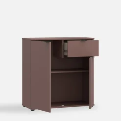 Komody|FORTE Komoda 2- drzwiowa z szufladą GANYMEDE ceglasty