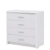 Komody|Exline Komoda biała GRAZ 4S