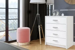 Komody|Exline Komoda biała GRAZ 4S