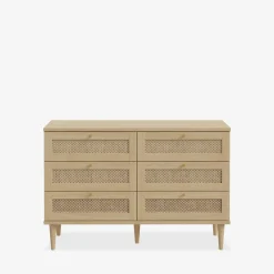 FORTE Komoda boho z 6 szufladami CALASETTA