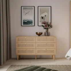 FORTE Komoda boho z 6 szufladami CALASETTA