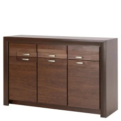 DiTrendi Komoda ciemny brąz szeroka trzydrzwiowa PARIS