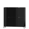 Komoda czarna czterodrzwiowa BRODWAY