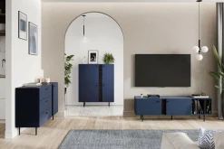 LENART Komoda do salonu granatowa LIV