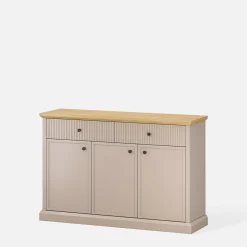 Komody|inny Komoda do salonu IDELLO taupe dąb kamienny