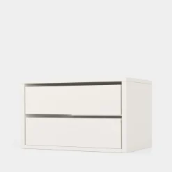 Akcesoria Do Szaf|ADBOX Komoda do szafy INNER II z 2 szufladami BASIC 75 cm biała