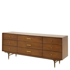 Komody| Komoda drewniana z 9 szufladami SATTA