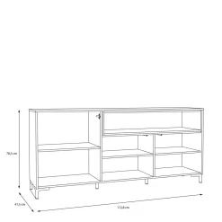 Komody|FORTE Komoda 3-drzwiowa do salonu GALACTIQUE