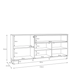 Komody|FORTE Komoda 3-drzwiowa do salonu GALACTIQUE