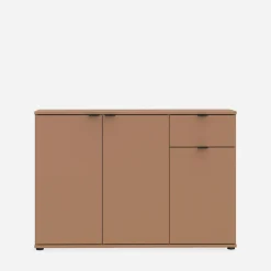 FORTE Komoda 3-drzwiowa z szufladą GANYMEDE terracotta