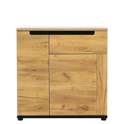 Furni Home Komoda 2-drzwiowa z szufladą dąb craft złoty PRISCO
