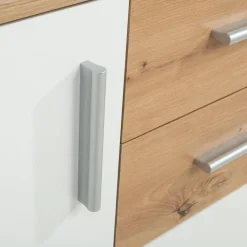 FORTE Komoda 2-drzwiowa z szufladami IKOLI biała