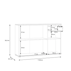 Komody|FORTE Komoda 3-drzwiowa z szufladą GANYMEDE jasny beż