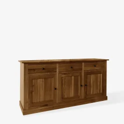 Komody|inny Komoda lite drewno z 3 szufladami STELLA dąb rustykalny